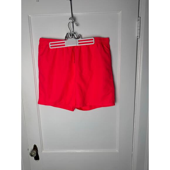 Zyia Actice Swim Trunks Men's Large Tangerine Pink 7" Beach Coastal Vacation - Picture 2 of 11